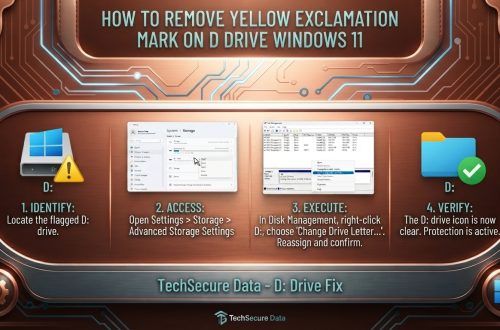 How to remove yellow exclamation mark on d drive windows 11